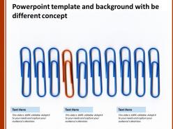Powerpoint template and background with be different concept