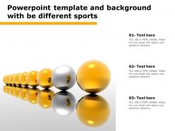 Powerpoint template and background with be different sports