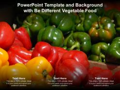 Powerpoint template and background with be different vegetable food