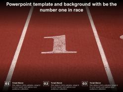 Powerpoint template and background with be the number one in race