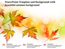 Powerpoint template and background with beautiful autumn background