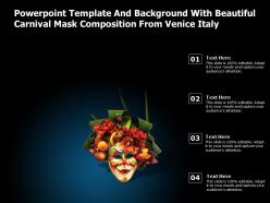 Powerpoint Template And Background With Beautiful Carnival Mask Composition From Venice Italy