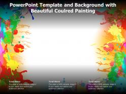 Powerpoint template and background with beautiful coulred painting