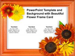 Powerpoint template and background with beautiful flower frame card