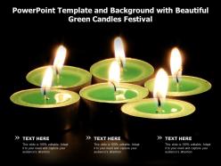 Powerpoint template and background with beautiful green candles festival