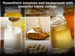 Powerpoint template and background with beautiful honey collage