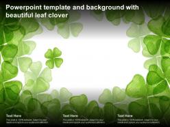 Powerpoint template and background with beautiful leaf clover