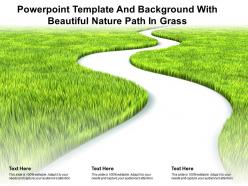 Powerpoint template and background with beautiful nature path in grass