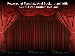 Powerpoint template and background with beautiful red curtain designs
