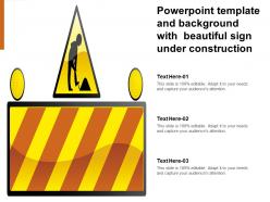 Powerpoint template and background with beautiful sign under construction