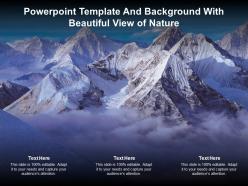 Powerpoint template and background with beautiful view of nature and rare white yak standing