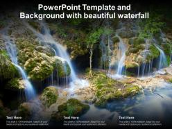 Powerpoint template and background with beautiful waterfall ppt powerpoint