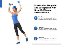 Powerpoint Template And Background With Beautiful Woman Fitness Health