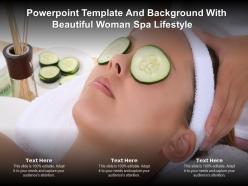 Powerpoint template and background with beautiful woman spa lifestyle