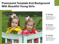 Powerpoint template and background with beautiful young girls
