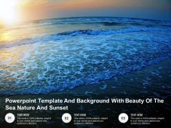 Powerpoint template and background with beauty of the sea nature and sunset