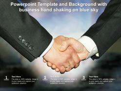 Powerpoint template and background with best handshake