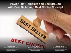 Powerpoint template and background with best seller and best choice concept