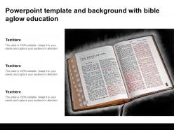 Powerpoint Template And Background With Bible Aglow Education