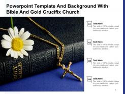 Powerpoint Template And Background With Bible And Gold Crucifix Church