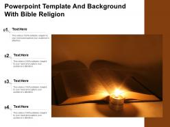 Powerpoint template and background with bible religion
