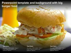 Powerpoint template and background with big burger food