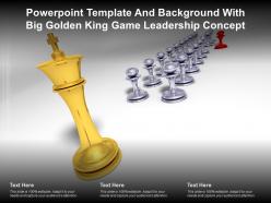 Powerpoint template and background with big golden king game leadership concept