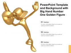 Powerpoint Template And Background With Big Hand Number One Golden Figure