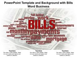Powerpoint template and background with bills word business