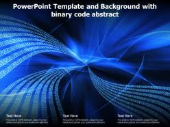 Powerpoint Template And Background With Binary Code Abstract