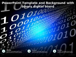 Powerpoint template and background with binary digital board