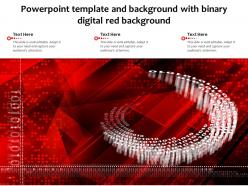 Powerpoint template and background with binary digital red background