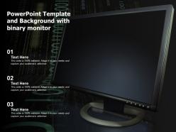 Powerpoint template and background with binary monitor