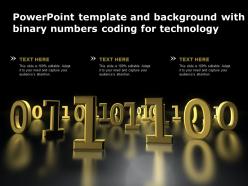 Powerpoint template and background with binary numbers coding for technology