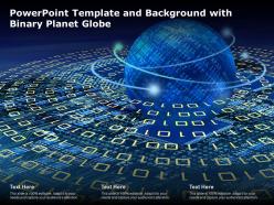 Powerpoint template and background with binary planet globe