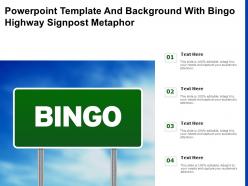 Powerpoint template and background with bingo highway signpost metaphor
