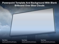 Powerpoint template and background with blank billboard over blue clouds