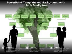 Powerpoint template and background with blank family tree