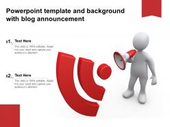 Powerpoint template and background with blog announcement
