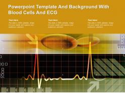 Powerpoint template and background with blood cells and ecg