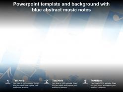 Powerpoint Template And Background With Blue Abstract Music Notes