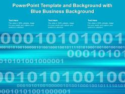 Powerpoint template and background with blue business background