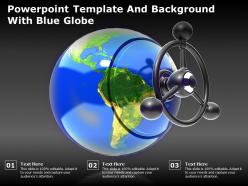 Powerpoint template and background with blue globe