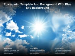 Powerpoint template and background with blue sky background