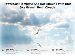 Powerpoint template and background with blue sky heaven heart clouds