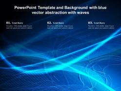 Powerpoint template and background with blue vector abstraction with waves