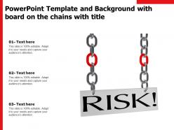 Powerpoint template and background with board on the chains with title