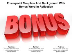 Powerpoint template and background with bonus word in reflection