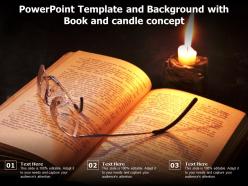 Powerpoint template and background with book and candle concept