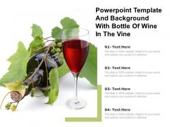 Powerpoint template and background with bottle of wine in the vine